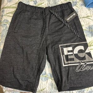 Ecko Unlimited Men's Jet Black Flyknit Athletic Shorts Size Large